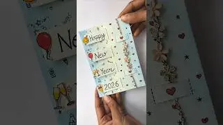 Unique New year card 🥂 #shorts #newyearcard #greetingcard #2026