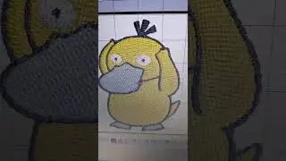 EMBRODEIRY MANIA!#psyduck #ideas #creative #embroidery #design  #pokemon #bordado #sabonner #shorts