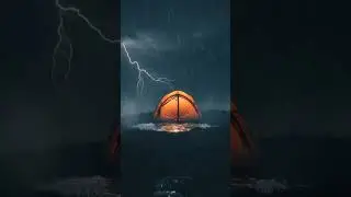 Mountain Tent Rain Ambience &bull; Cozy Night Rain & Soft Lightning for Deep Sleep (4K UHD)