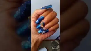 My birthday nails are poppin can't wait until my birthday tomorrow!