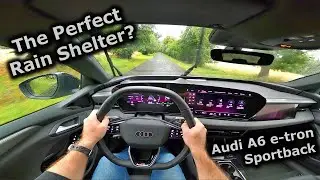 Ultimate Rain ASMR in a Silent EV | No Talking POV Drive in the Audi A6 e-tron