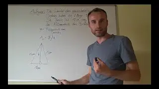 Höhe und Flächeninhalt eines gleichschenkligen Dreiecks mit Satz des Pythagoras berechnen