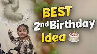 👉 Best 2nd Birthday Idea at Home 🎂 | Toddler Play Area & Surprise Reaction