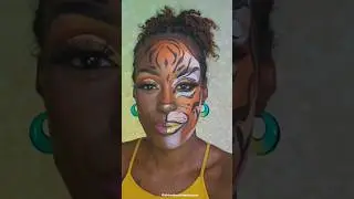 Tiger Face Makeup #facepaintmakeup #tigerface #makeup #makeuptransition #makeupartist #London