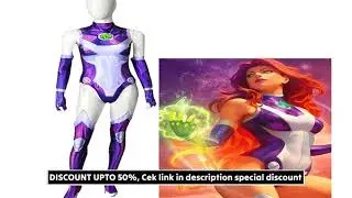 Anime Starfire Superhero Jumpsuit Zentai Bodysuit Halloween Cosplay Costume Sexy Women Carnival Part