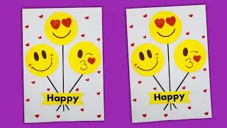 How to make a beautiful emoji card making | DIY emoji card ideas | Cute card making | Crafts ideas