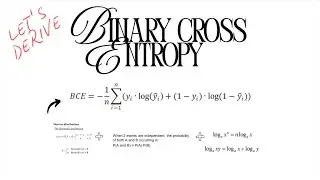 Derivation of Binary Cross Entropy | What does log likelihood mean?