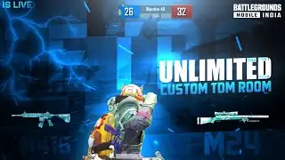 BGMI live Unlimited custom TDM // M416 \ M24 Setron is Live \\ Road to 2K Do like & Subs...