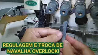 Como regular a navalha da overlock ou fazer a troca!