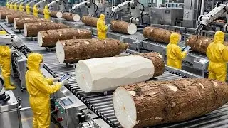 (Full Process) Inside the Factory: United States Giant Cassava Flour Process