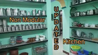 Non modular kitchen tour Tamil //updated non modular kitchen tour