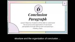 Lesson 6: Conclusion Paragraphs