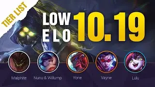 LOW ELO LoL Tier List Patch 10.19 by Mobalytics - League of Legends Season 10