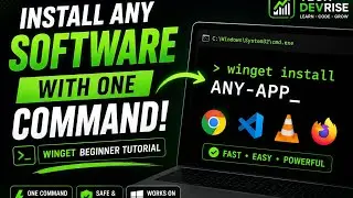 How To install Any Software On Windows Using One CMD command (Winget Tutorials For Beginners)