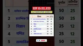 Up Deled 2nd Sem Subject | Deled 2nd Sem Syllabus 2025