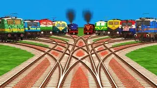 10- Trains Crossing At Curvature Grandent Railroad Tracks ll Indian train Simulator Classic 2021