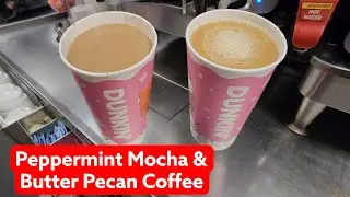 Мятный мокко и ореховый кофе Dunkin Donuts! Это кофе, изготовленный на заказ клиентом.
