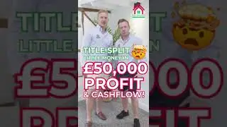 Title split, very little money in, &pound;50,000 profit and cashflow! 🤯