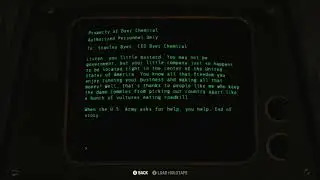 Supervisor&rsquo;s Terminal (Dyer Chemical) - Fallout 76 Terminal