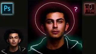 how to create glowing lines on portrait image #photoshop #cs