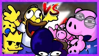 50 Jugadores PELEAN como PEPPA VS SIMPSONS EN MINECRAFT | FerChocolatada