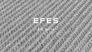 Tapis tiss&eacute; effet laine gris EFES 60 | Toutapis