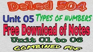 Deled 504 unit 05 set of numbers