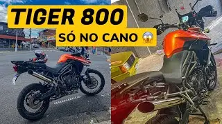 Escapamento diretão de inox na minha TIGER 800 😱 ( Deu bom ? )