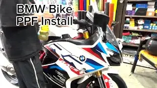 BMW Bike PPF film installation ❤️&zwj;🔥 #bikeppf #bmwbikes 