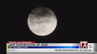 Last supermoon of 2020 seen over Greece