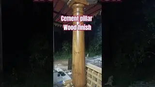 Cement pillar wood design #viralvideo # wood grain #teak #woodtexture