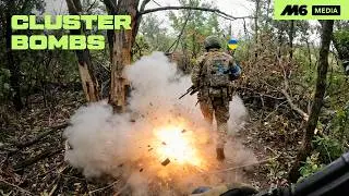 Украинский патруль попал под обстрел кассетных пуль во время операции по зачистке.