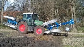 Fendt 415 met &Ouml;verum front en achter ploeg Trekkerweb