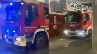 In uscita la prima partenza per fuga gas + uscita As per caduta calcinacci 