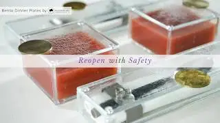 Bento Dinner Plates and Bento Soup Bowl by MyGlassStudio | Clear Glass Bento Boxes
