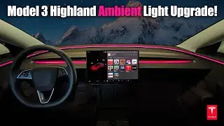 New Tesla Model 3 Highland Dashboard Ambient Light Upgrade! #tesla