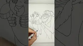 Drawing Simba & Rafiki!#sketching #artwork #art#drawing#artist #disney#animation#sketch#cartoon#draw