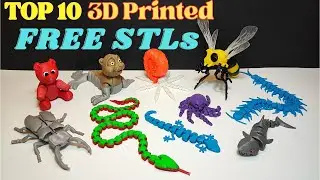 TOP 10  Best FREE STL Files to 3D Print | 3D Printing Articulated Animal Toys