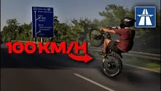 100 KMH mit FAHRRAD auf der AUTOBAHN?! Das glaubt mir keiner&hellip;
