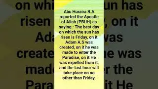 Importance of Friday... #deenyat #quotes #hadeethoftheday #ytshorts #hadith #motivation #hadeeth