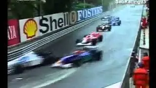 F1 Monaco 1996 - Start & Schumacher-Crash