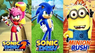 Sonic Dash 2 Sonic Boom Vs Sonic Dash Vs Minion Rush Android Gameplay Walkthrough - (Android,iOS)