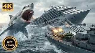 GIANT MEGALODON ATTACK ON MSC SEASCAPE: (Cruise ship Under Siege in Dubai) | Shark Attack On Ship