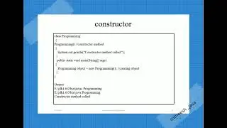 java constructors, constructor types,parameterized and non parameterized constructors,