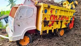 TRAPPED ON A SLICK ‼️ TORTURE RC FUSO TRUCK LOADING ON THE GROUND ALMOST FAILS TO GO UP THE RIDE