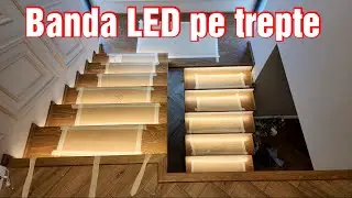 Montare banda LED pe trepte la scara