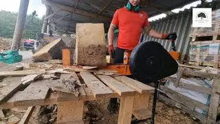can my KINETIC log splitter bust big rounds #fastestlogsplitter #forestmaster #firewood