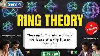 Ring theory unit 2 ll Ideals ll Telugu important theorem