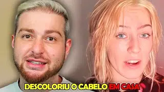 A gringa que DESCOLORIU O CABELO EM CASA
