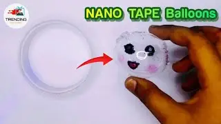 How to make nano tape balloons! This method works every time. #satisfying #viral #diy #trending